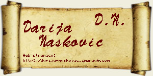 Darija Nasković vizit kartica